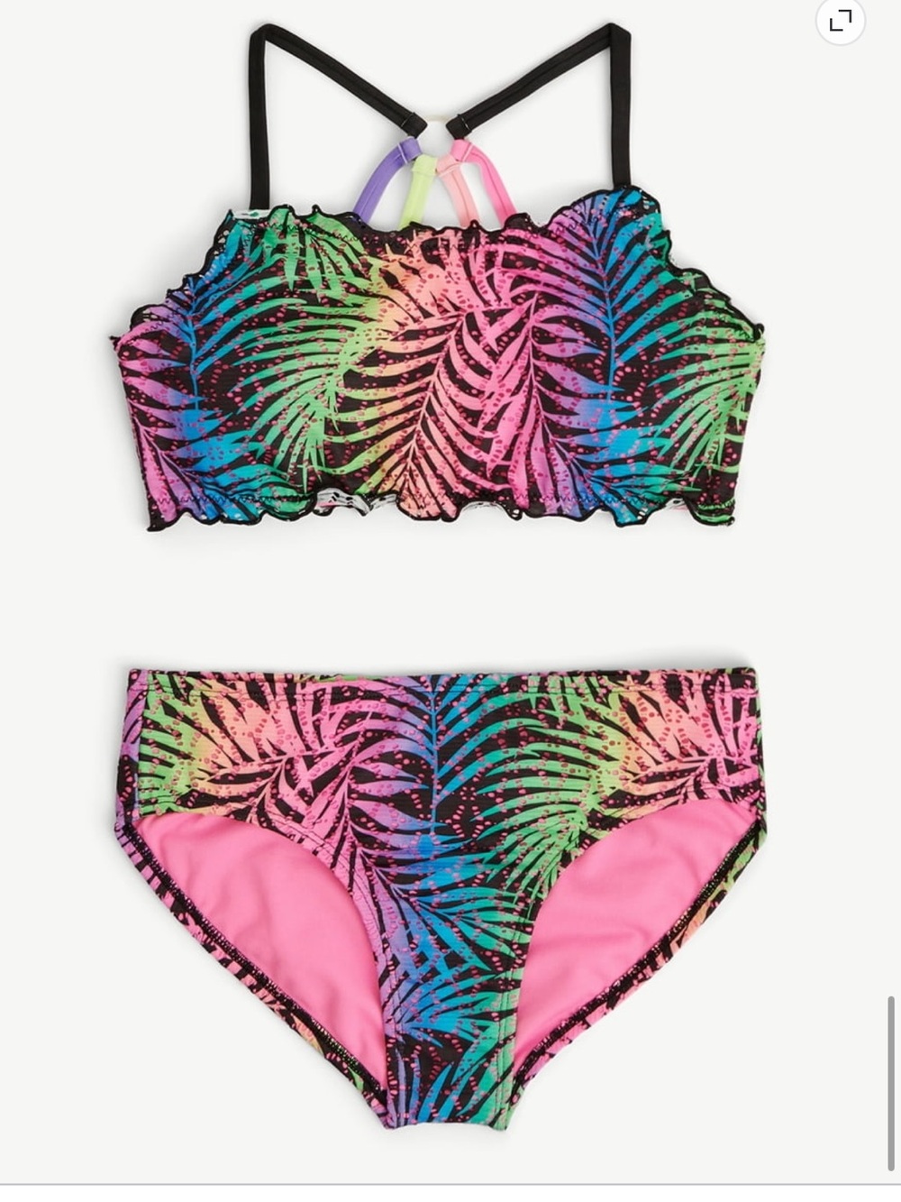 Girls Two Piece Crochet Bikini Swimsuit Size XL 16/18